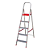 Escada De Aluminio Alta 5 Degraus Esc0064 Botafogo Lar & Lazer Cor Cinza e Vermelho - Imagem 1