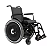 Cadeira de Rodas Dobrável Alumínio Rodas Removível 44cm 150 kg MA3E - Preto - Imagem 1