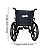 Cadeira de Rodas Dobrável Obeso 46 cm Preto Suporta até 120 kg Jaguarribe - Imagem 4