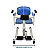 Cadeira de Transferência Hidráulico  Manual  Obeso 120 kg - HealtClean - Imagem 5