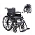 Cadeira de Rodas Dobrável Pneu Antifuro Idoso Obeso 45 cm 120 kG - Imagem 1
