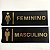 Placa Sinalização Banheiro UNISEX (30x10cm) de MDF - Imagem 2