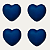 Coração De Vinil Anti Stress E Fisioterapia - Kit C/4 Azul Marinho - Imagem 1