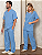 Pijama Cirúrgico Scrub Gabardine Unissex Azul Glacê - Imagem 4