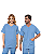 Pijama Cirúrgico Scrub Gabardine Unissex Azul Glacê - Imagem 2
