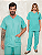 Pijama Cirúrgico Scrub Gabardine Unissex Verde Piscina - Imagem 1
