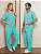 Pijama Cirúrgico Scrub Gabardine Unissex Verde Piscina - Imagem 2