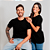 Camiseta Básica Algodão Adulto Unissex Preta - Imagem 1