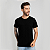 Camiseta Básica Algodão Adulto Unissex Preta - Imagem 2