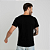 Camiseta Básica Algodão Adulto Unissex Preta - Imagem 3