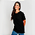 Camiseta Básica Algodão Adulto Unissex Preta - Imagem 4