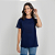 Camiseta Básica Algodão Adulto Unissex Azul Marinho - Imagem 4