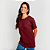 Camiseta Básica Algodão Adulto Unissex Bordô - Imagem 4