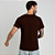 Camiseta Básica Algodão Adulto Unissex Marrom - Imagem 3
