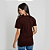 Camiseta Básica Algodão Adulto Unissex Marrom - Imagem 5