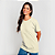 Camiseta Básica Algodão Adulto Unissex Off-White - Imagem 4