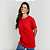 Camiseta Básica Algodão Adulto Unissex Vermelha - Imagem 5