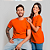 Camiseta Básica Algodão Adulto Unissex Laranja - Imagem 1