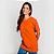 Camiseta Básica Algodão Adulto Unissex Laranja - Imagem 4