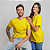 Camiseta Básica Algodão Adulto Unissex Amarelo - Imagem 1