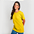 Camiseta Básica Algodão Adulto Unissex Amarelo - Imagem 4