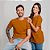 Camiseta Básica Algodão Adulto Unissex Mostarda - Imagem 1