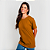 Camiseta Básica Algodão Adulto Unissex Mostarda - Imagem 4