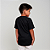 Camiseta Básica Algodão Infantil Unissex Preta - Imagem 2