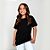 Camiseta Básica Algodão Infantil Unissex Preta - Imagem 3