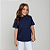 Camiseta Básica Algodão Infantil Unissex Azul Marinho - Imagem 3