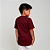 Camiseta Básica Algodão Infantil Unissex Bordô - Imagem 2