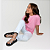 Camiseta Básica Algodão Infantil Unissex Rosa Bebê - Imagem 1