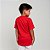 Camiseta Básica Algodão Infantil Unissex Vermelha - Imagem 2