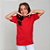 Camiseta Básica Algodão Infantil Unissex Vermelha - Imagem 4