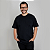 Camiseta Plus Size Algodão Adulto Unissex Preta - Imagem 1