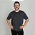 Camiseta Plus Size Algodão G1, G2 e G3 Adulto Unissex Grafite - Imagem 1