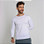 Camiseta Básica Manga Longa Algodão Adulto Unissex Branca - Imagem 1