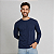 Camiseta Manga Longa 100% Algodão Adulto Unissex Azul Marinho - Imagem 1