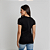 Camiseta Baby Look Algodão Adulto Feminino Preto - Imagem 3