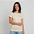 Camiseta Baby Look Algodão Adulto Feminino Marfim - Imagem 1