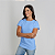 Camiseta Baby Look Algodão Adulto Feminino Azul Bebê - Imagem 2