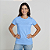 Camiseta Baby Look Algodão Adulto Feminino Azul Bebê - Imagem 1