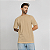 Camiseta Oversized Unissex Algodão Caqui Streetwear - Imagem 1