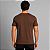 Camiseta Básica Suedine Adulto Unissex Marrom - Imagem 2
