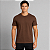 Camiseta Básica Suedine Adulto Unissex Marrom - Imagem 3
