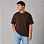 Camiseta Oversized Suedine Adulto Unissex Marrom - Imagem 1