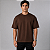 Camiseta Oversized Suedine Adulto Unissex Marrom - Imagem 2