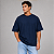 Camiseta Oversized Suedine Adulto Unissex Azul Marinho - Imagem 1