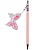 Lapiseira 0.7mm Borboleta - Rosa, Lilás e Branco - Interponte - Imagem 2