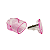 Apontador Escolar Patinha de Gato - Rosa - Com Depósito - Imagem 1